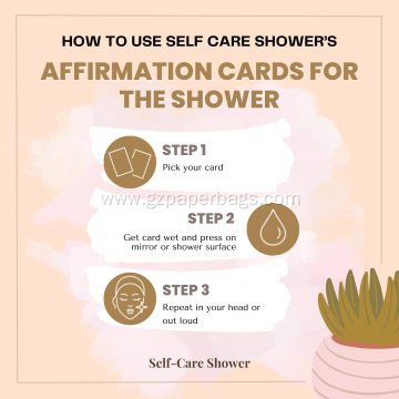Self-Love Affirmation Cards for a Positive Shower Experience